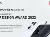 OPPO a câştigat 3 premii în cadrul iF Design Awards 2022, pentru telefonul pliabil Find N şi flagship-ul Find X5
