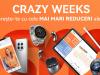 Campania Crazy WEEK continuă în magazinul online HUAWEI Store unde ai 15% extra reducere la cele mai populare smartwatch-uri și smartphone-uri HUAWEI