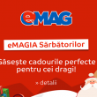 eMAG anunță campania de reduceri eMAGIA Sărbătorilor; promoție ce are loc în perioada 8 - 26 decembrie