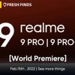 realme 9 Pro și 9 Pro+ primesc o dată de lansare! Telefoanele ar debuta la nivel global pe 15 februarie