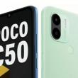 POCO C50 debutează drept un smartphone de buget, cu ecran mare și baterie de 5000 mAh