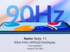 Redmi Note 11 4G varianta globală va avea ecran AMOLED de 90 Hz şi difuzoare stereo
