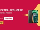 Telefoanele realme primesc astăzi 20% extra reducere la Altex folosind codul "20realme"; realme GT 5G cu Snapdragon 888 la doar 1560 lei