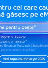 Căutări neașteptate pe eMAG în 2025; românii au vrut „haine pentru pește” și „smart watch cu bunica”