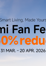 Xiaomi Fan Festival 2026 are loc în perioada 31 martie - 30 aprilie, cu reduceri flash de până la 50% în fiecare zi