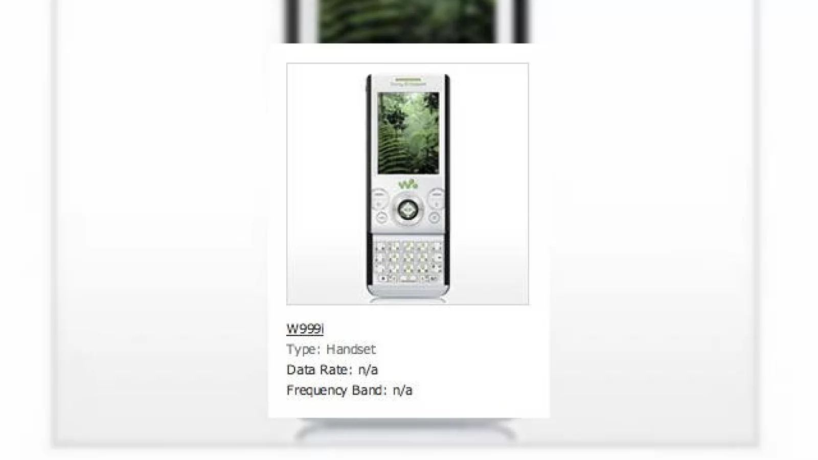 Sony Ericsson W999i, un zvon confirmat