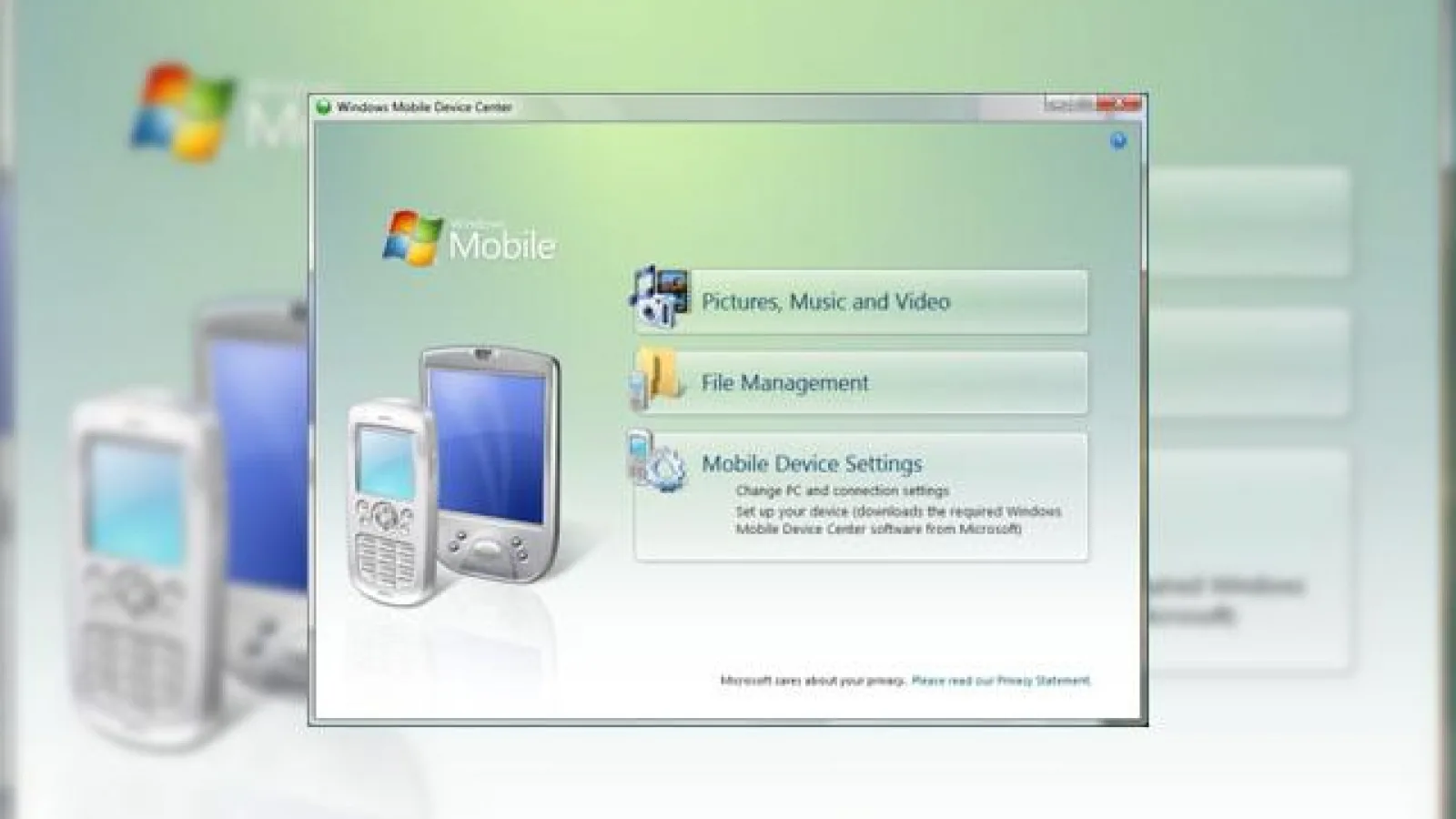 Microsoft lanseaza Windows Mobile Device Center 6.1 pentru Windows Vista