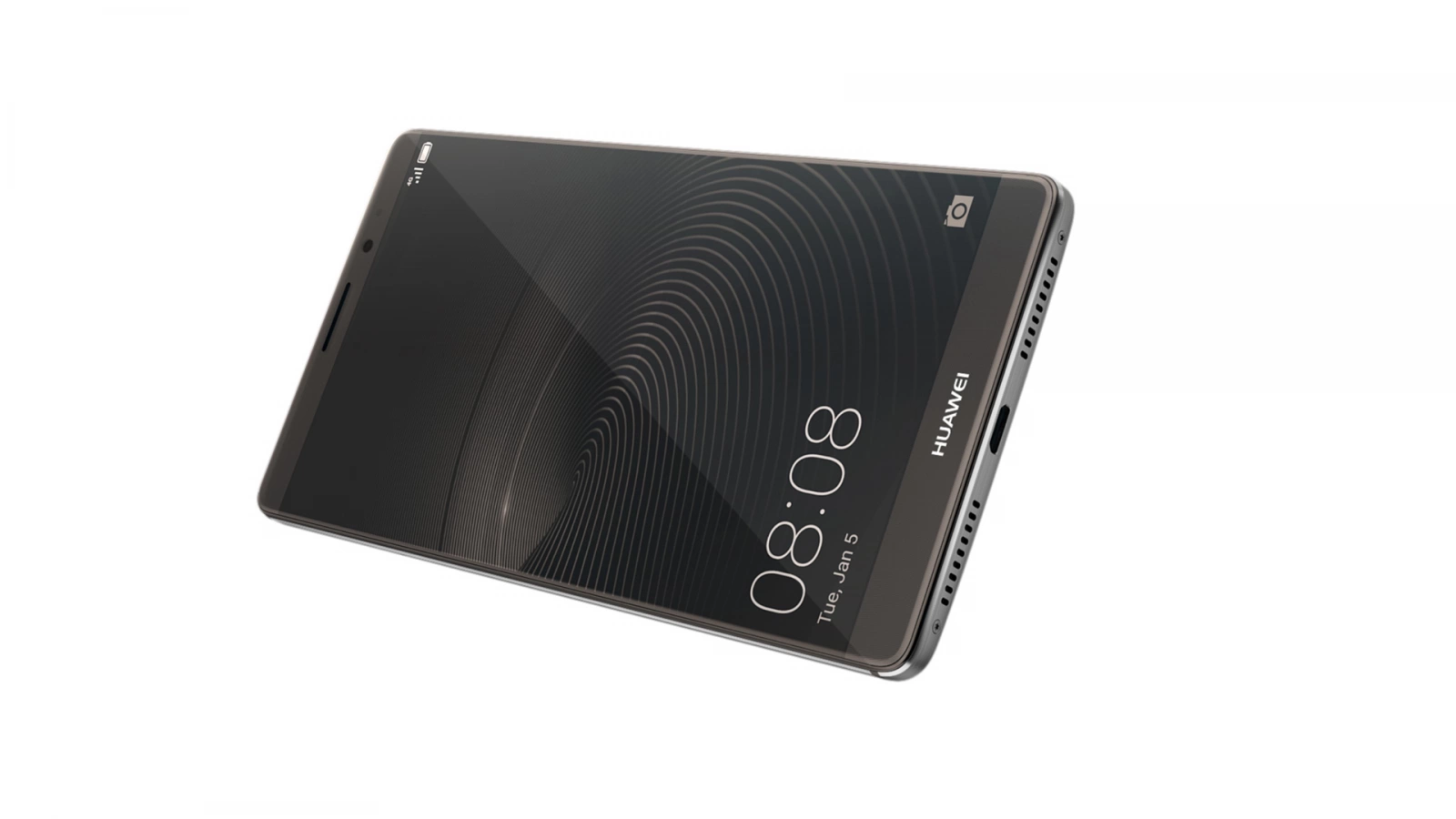 Huawei Mate 9 este fotografiat într-o carcasă de protecție; camera foto duală este vizibilă totuși