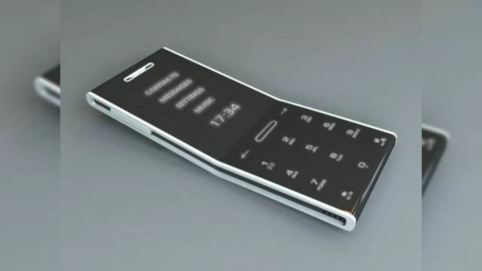 Concept suplu de telefon OLED cu ecran tactil