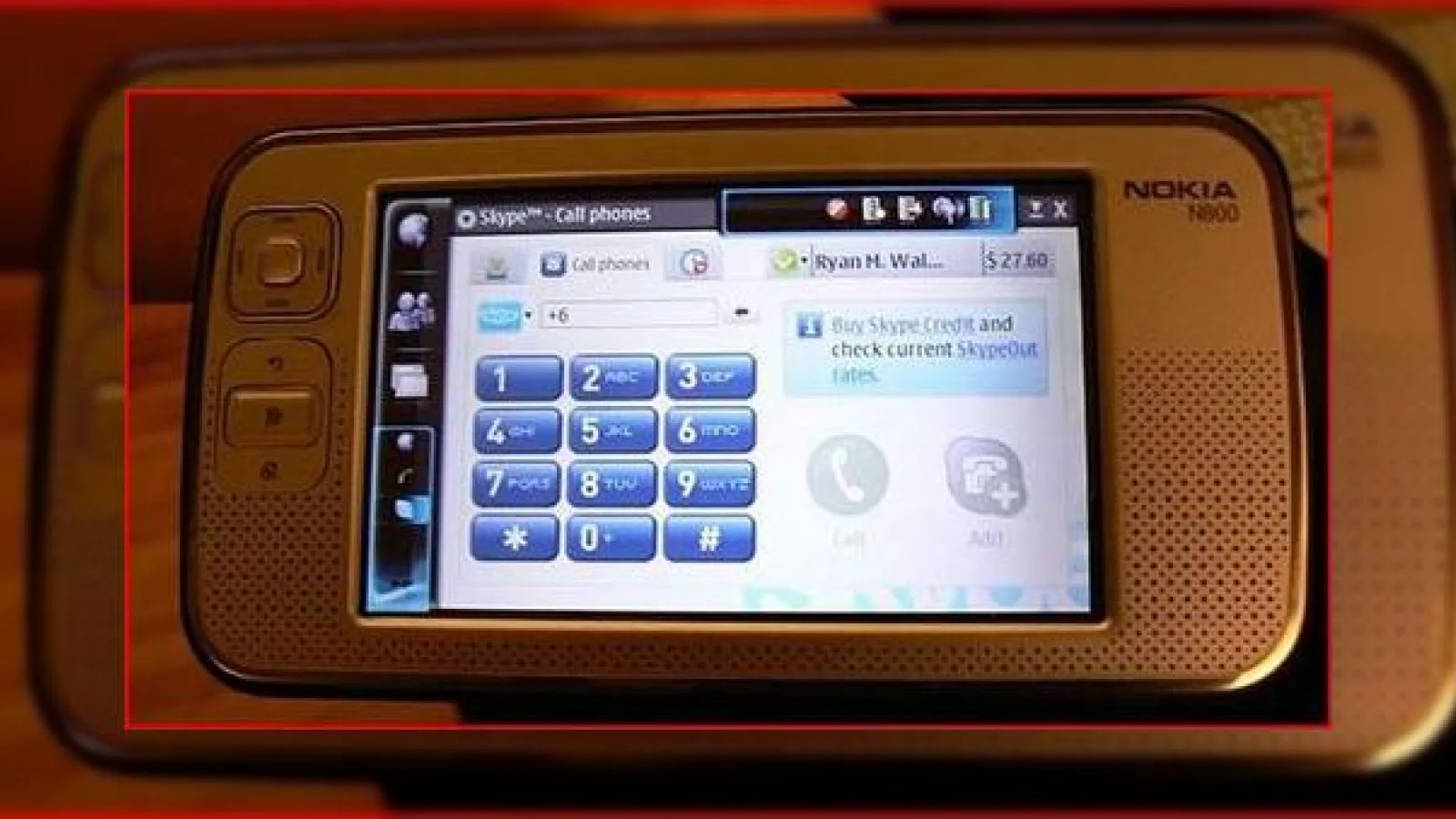 Nokia N800 Internet Tablet suporta si Skype
