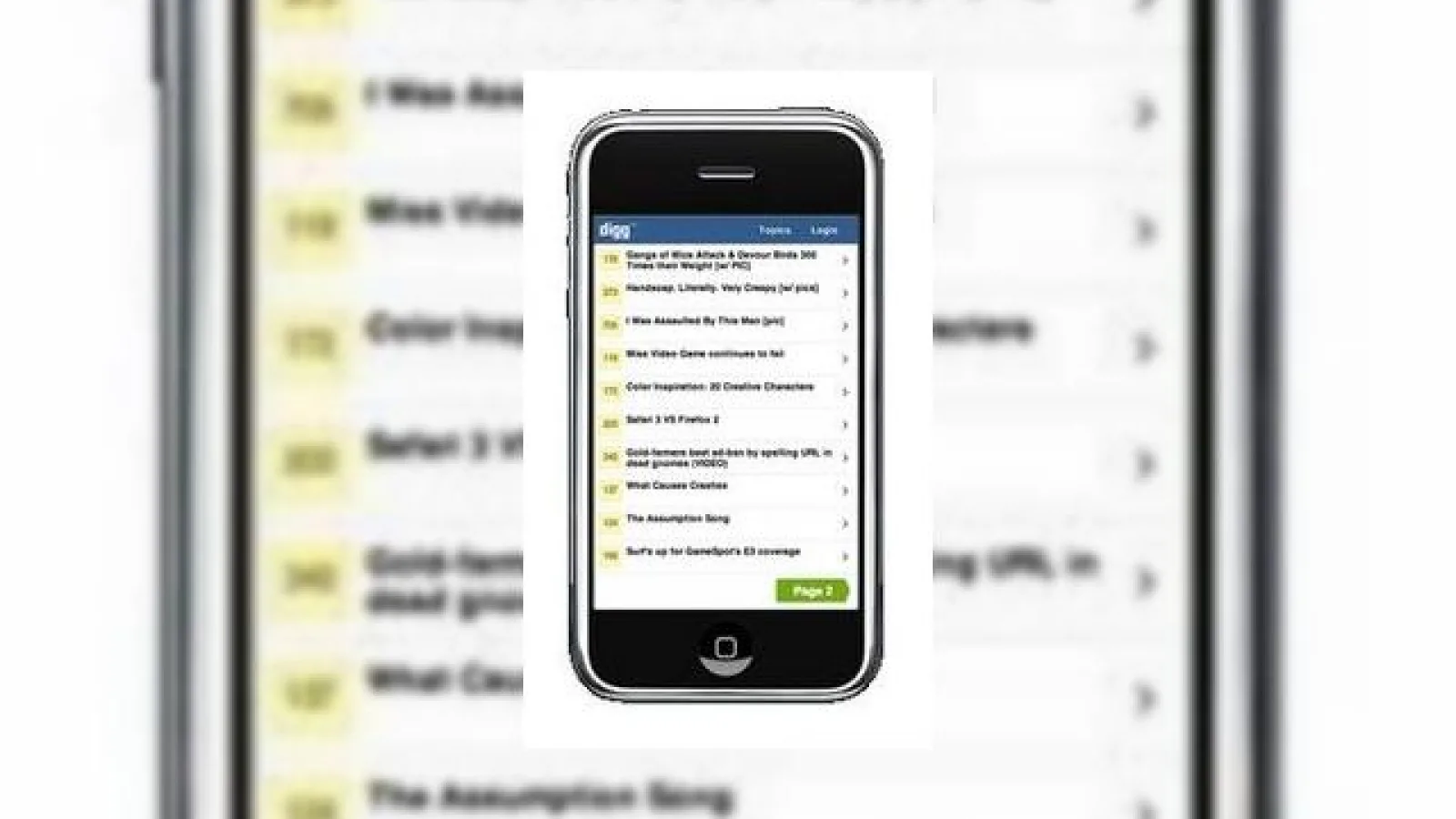 Site-ul Digg disponibil pe iPhone