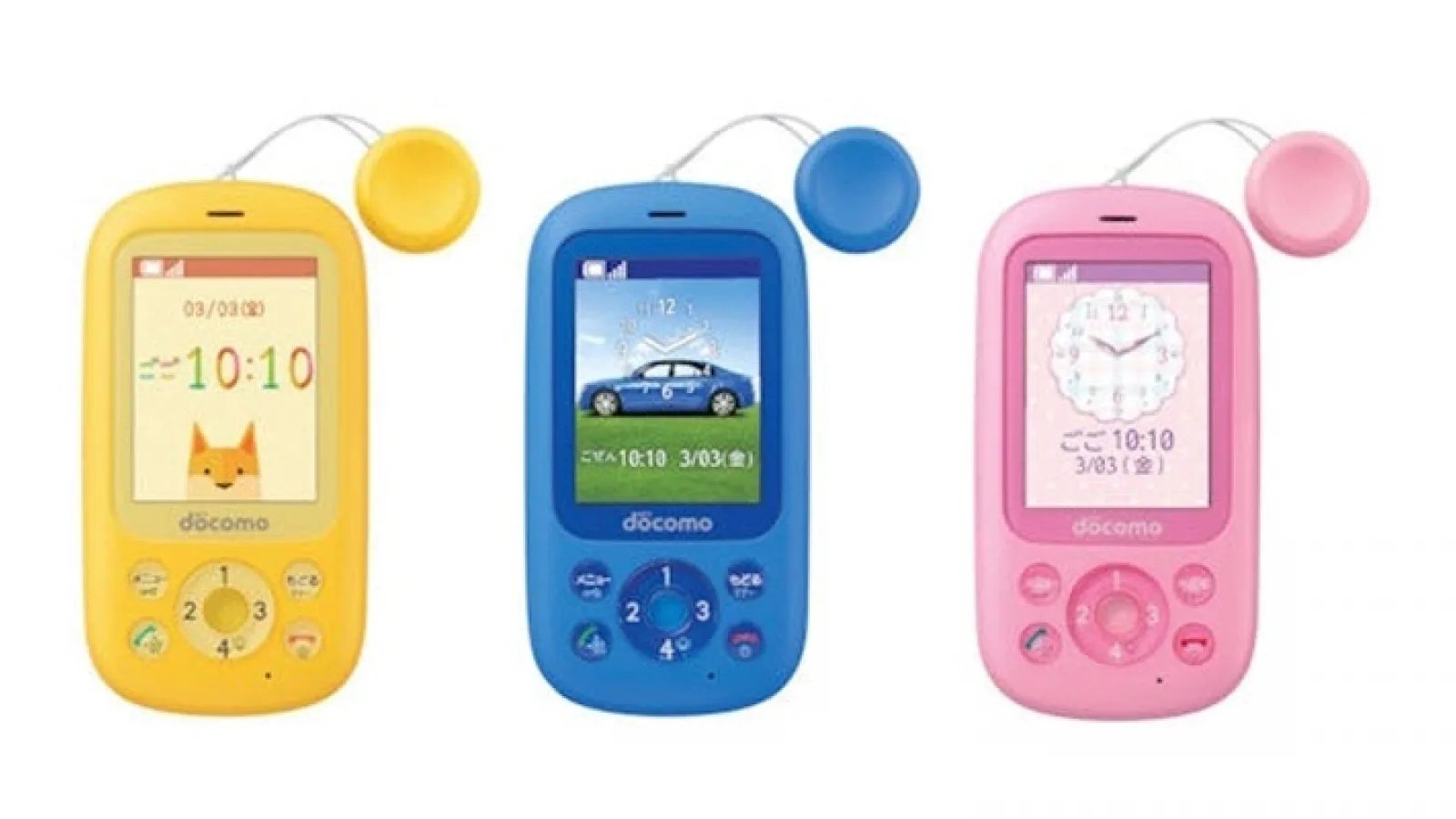 Kids Phone F-03J e un telefon pentru copiii de grădiniţă, rezistent la apă şi bacterii