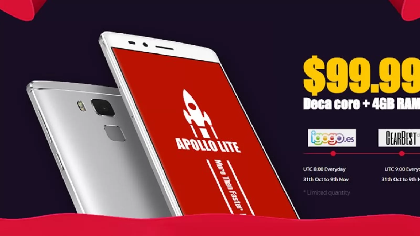 Vernee Apollo Lite va putea fi achiziționat pentru doar 99.99 dolari în perioada 31 octombrie - 9 noiembrie