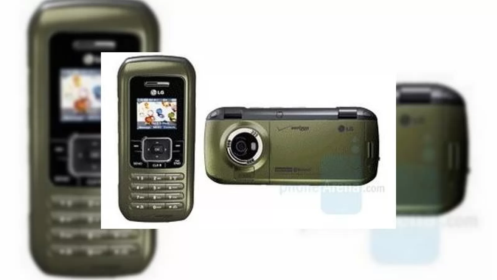 LG enV in verde "army" de la Verizon