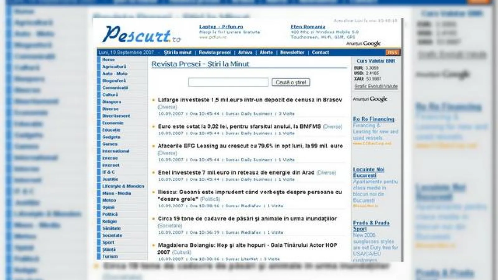 PeScurt.ro, revista presei acum si pe mobilul tau!