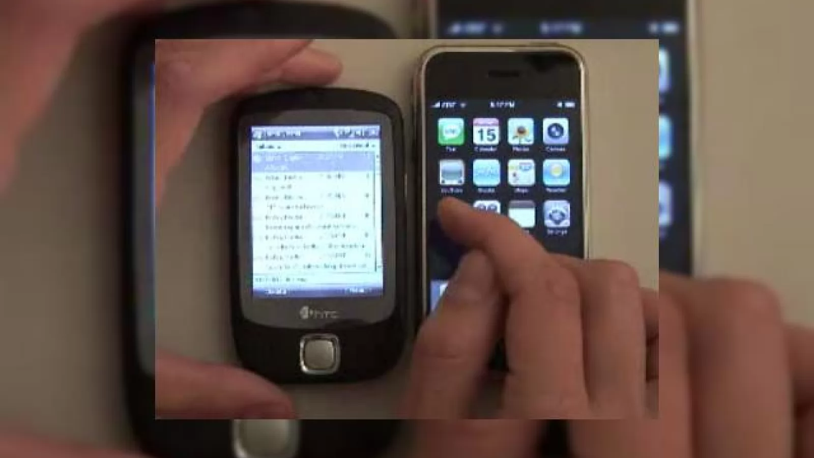 HTC Touch versus Apple iPhone: Comparatie video de 25 de minute