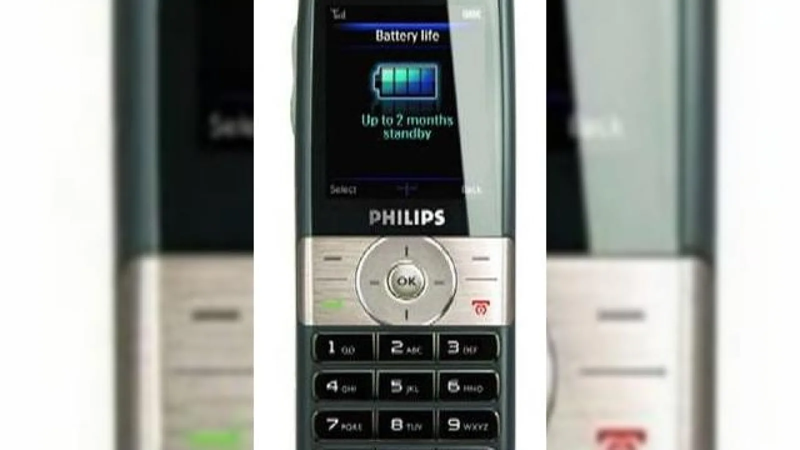 Telefonul Philips Xenium 9@9 "te tine" multe ore