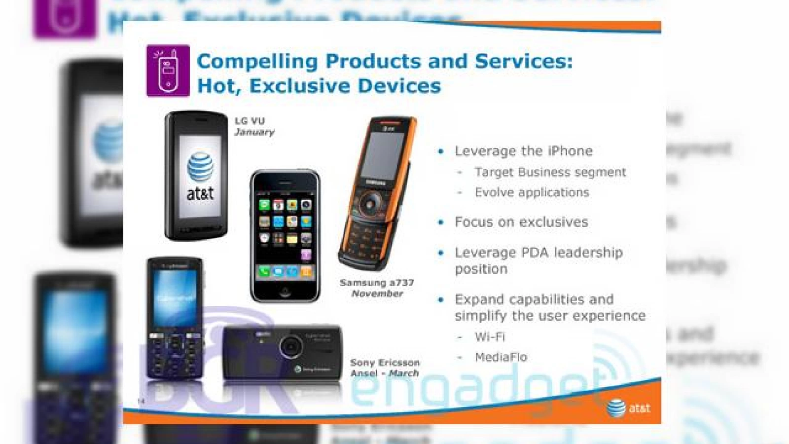 AT&T Vu, Sony Ericsson K850i si iPhone Business sosesc in curand
