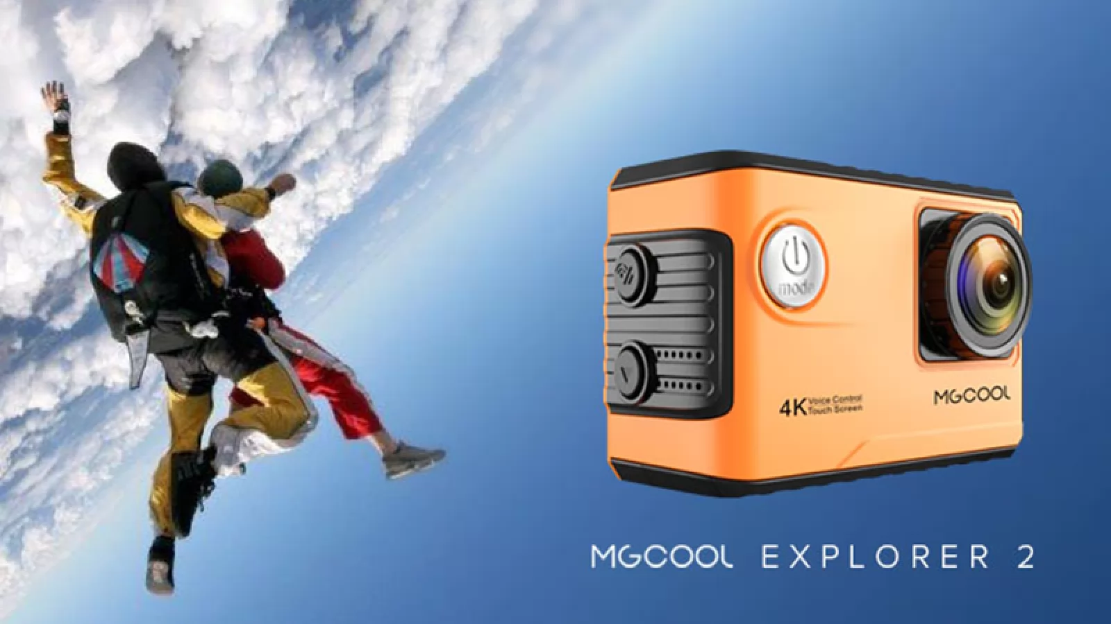 MGCOOL Explorer 2 - cea de-a doua cameră video de acțiune 4K din lume ce vine cu suport pentru comenzi vocale