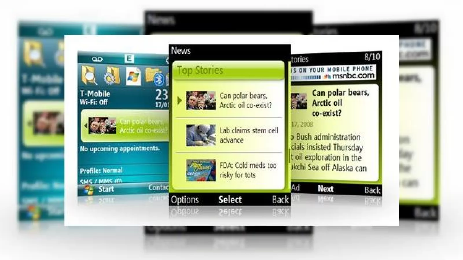 MSN Direct Weather, News si Stocks acum prin Windows Mobile