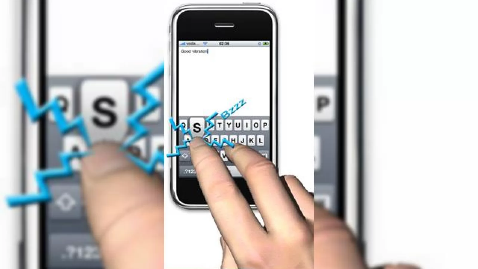 Prototip de tastatura cu feedback haptic pe iPhone