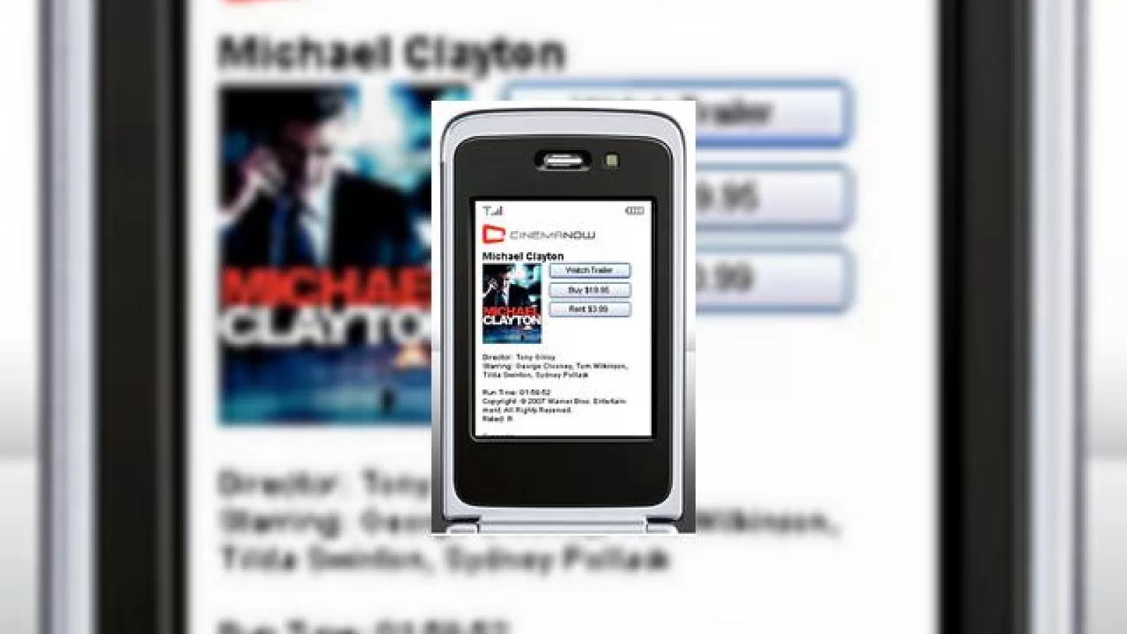 Inchiriaza filme de pe telefonul mobil cu CinemaNow