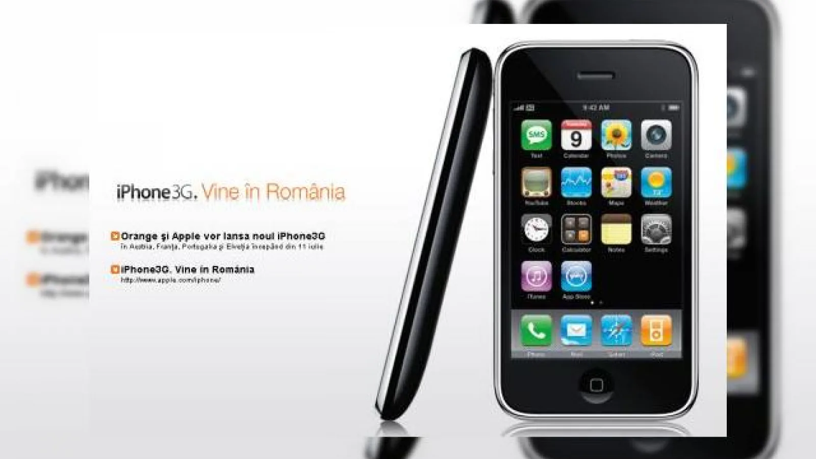 iPhone 3G se lanseaza in Romania prin Orange
