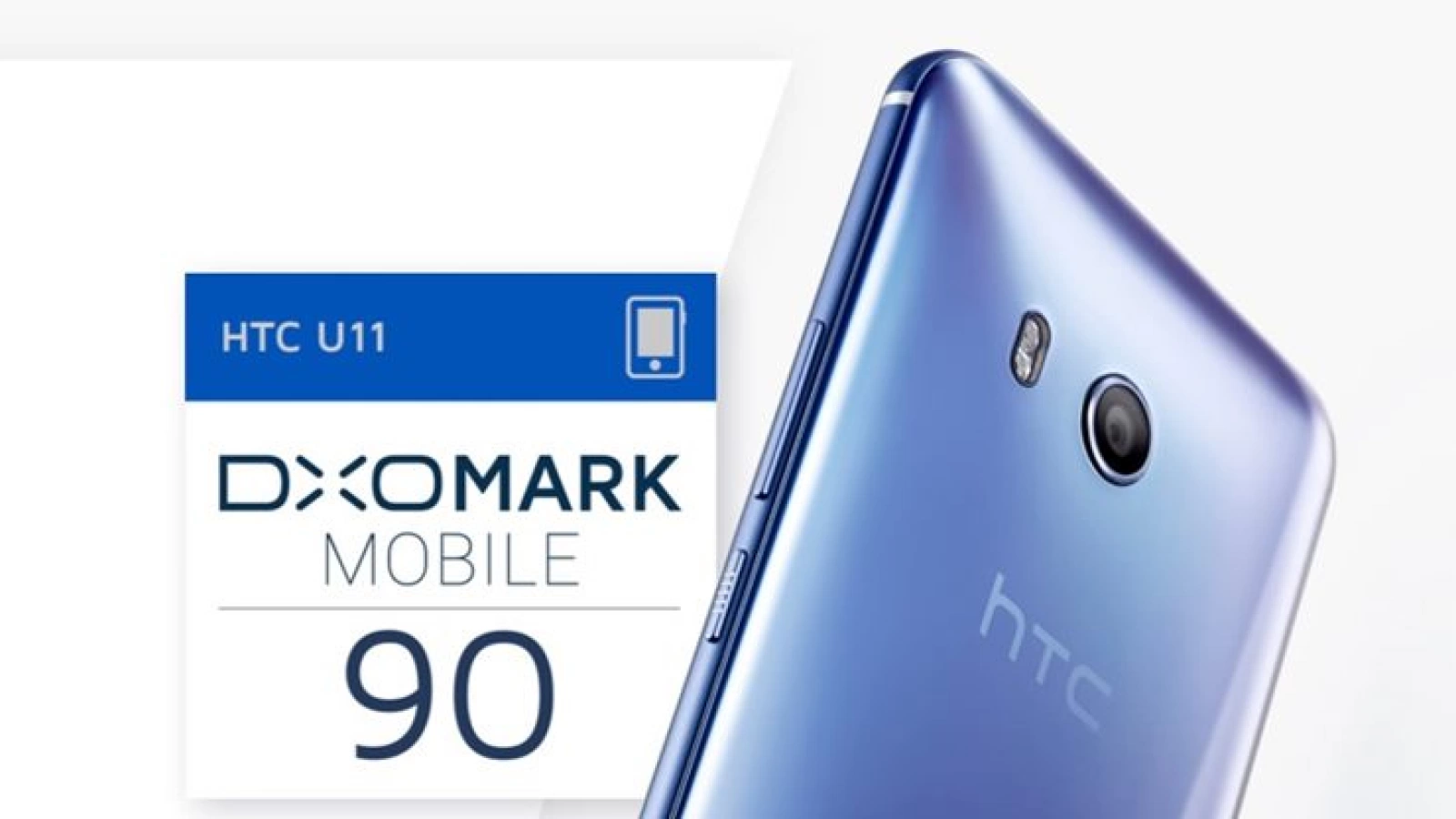 HTC U11 intră direct pe locul întâi în topul DxOMark, cu 90 de puncte; Samsung Galaxy S8 se clasează sub Google Pixel