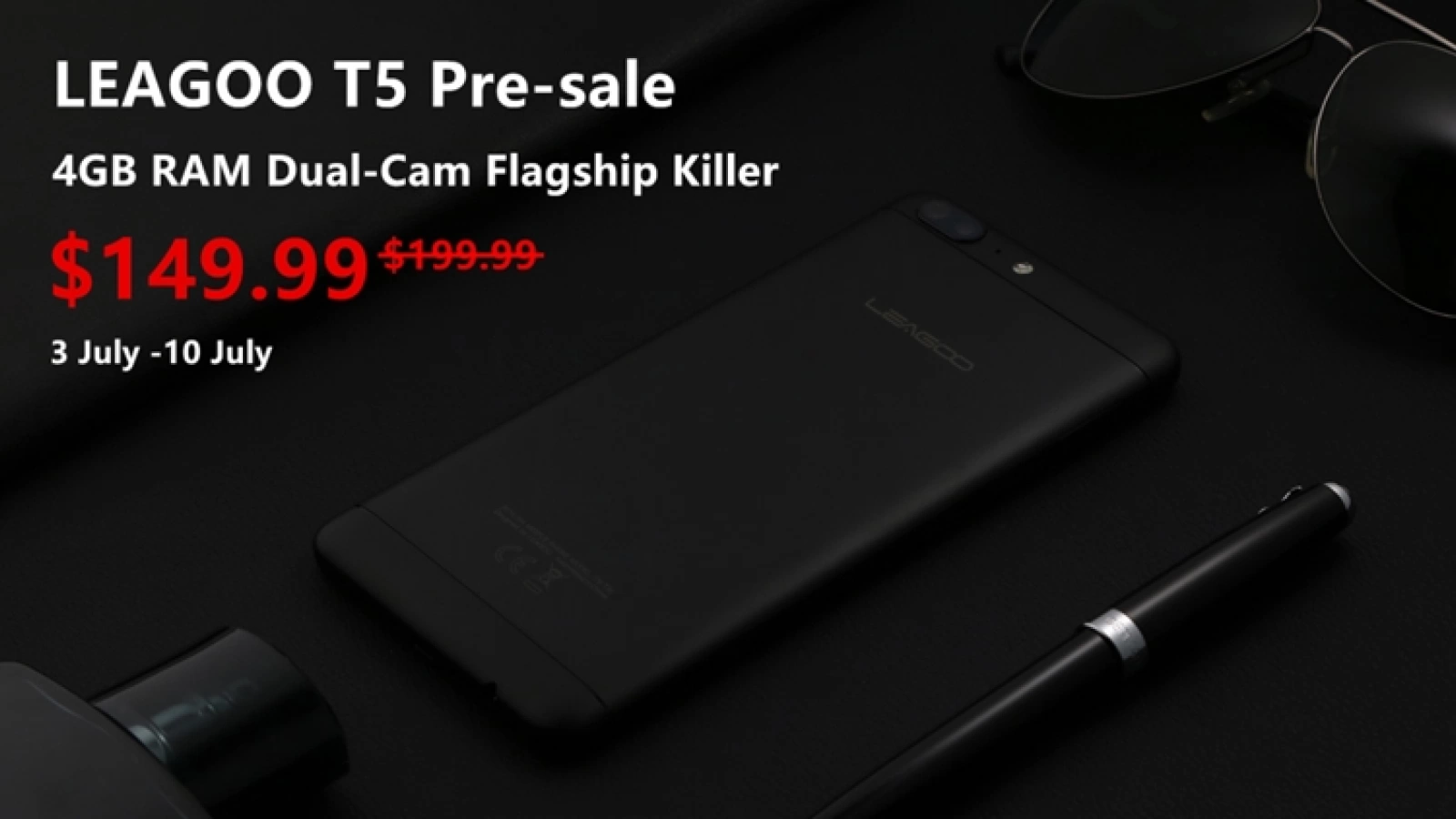 Leagoo T5 de astăzi la precomandă! Costă cu 50 dolari mai puțin decât în mod normal și se oferă accesorii cadou la achiziție!