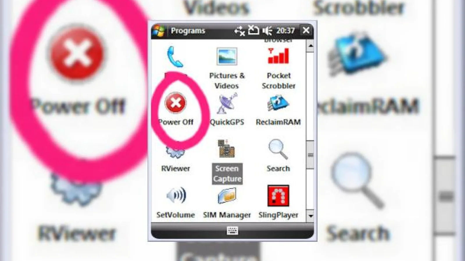 Shutdown pentru telefonul tau Windows Mobile, in stil desktop