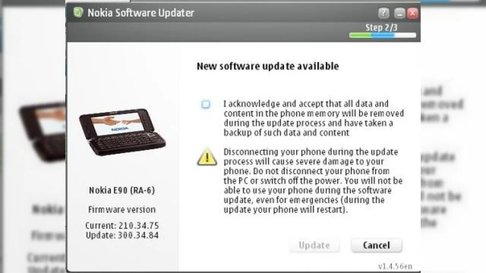 Un nou update de firmware pentru Nokia E90