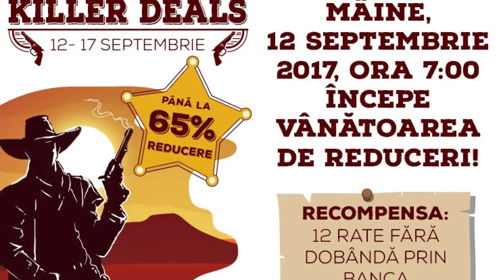 evoMAG.ro anunţă reduceri de până la 65% în cadrul campaniei Killer Deals; Campania porneşte pe 12 septembrie la ora 07:00