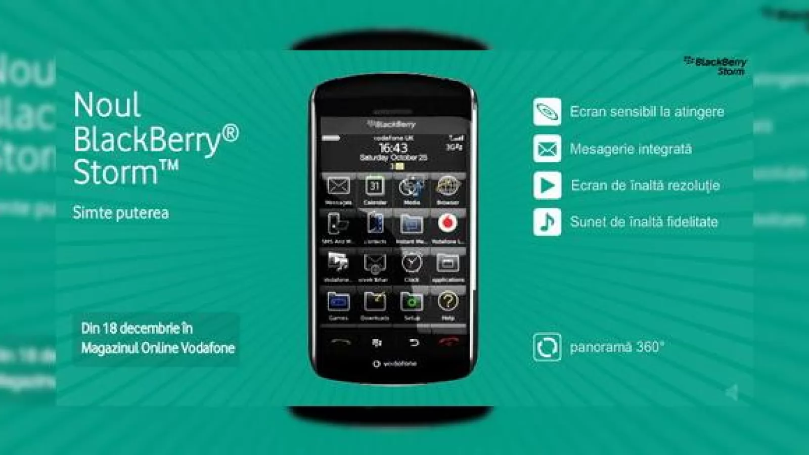 BlackBerry Storm soseste in Romania prin Vodafone