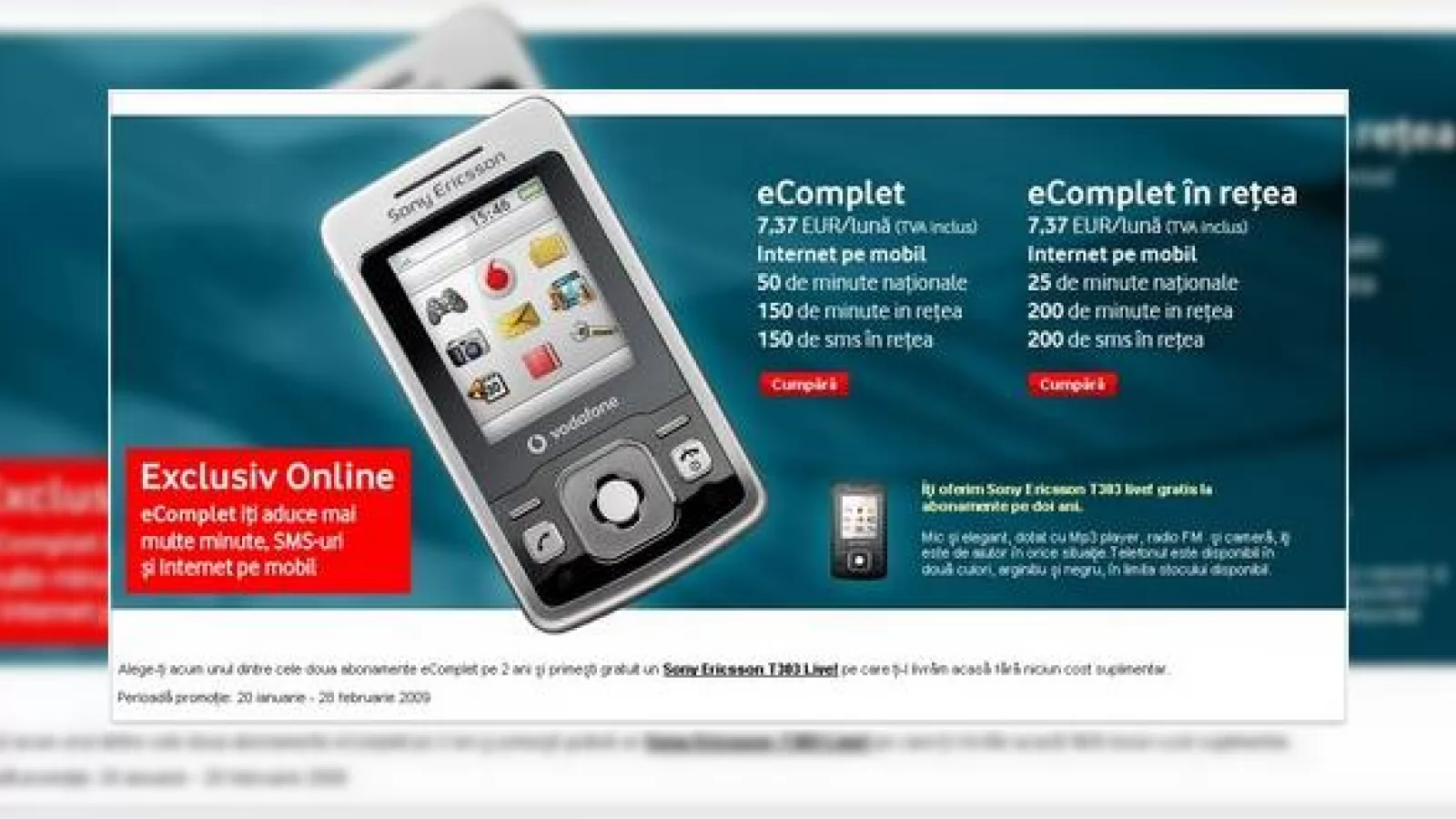 Vodafone lanseaza oferte promotionale prin Magazinul Online