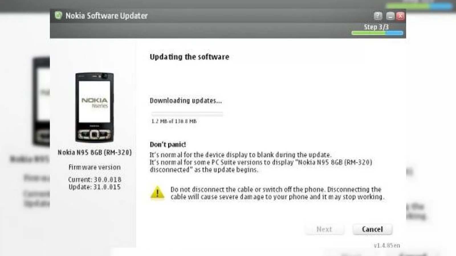 Nokia N95 8GB primeste update-ul de firmware v31.0.015