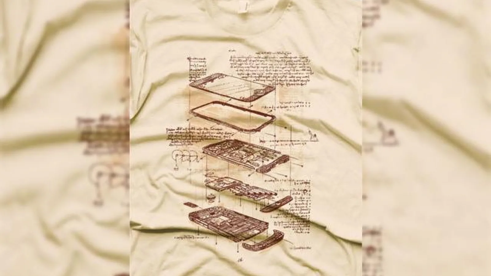 Leonardo da Vinci a desenat iPhone-ul... pe un tricou