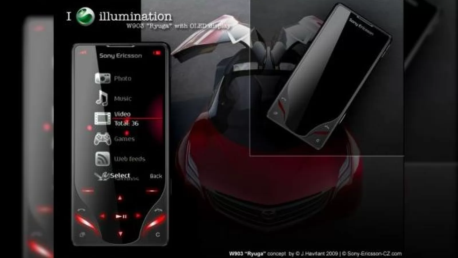 Sony Ericsson W903, inspirat de Mazda Ryuga