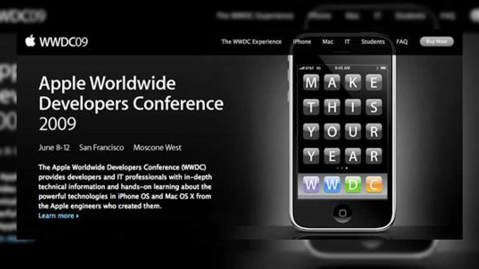 Conferinta WWDC 2009 va avea loc intre 8 si 12 iunie; include anuntarea noului iPhone?
