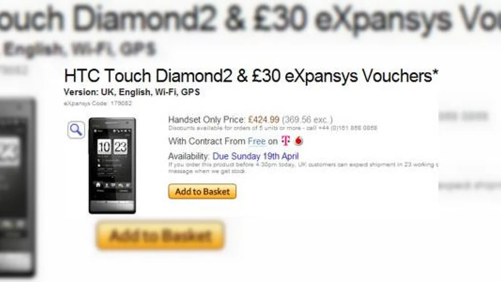 HTC va lansa telefonul Touch Diamond2 pe 19 aprilie?