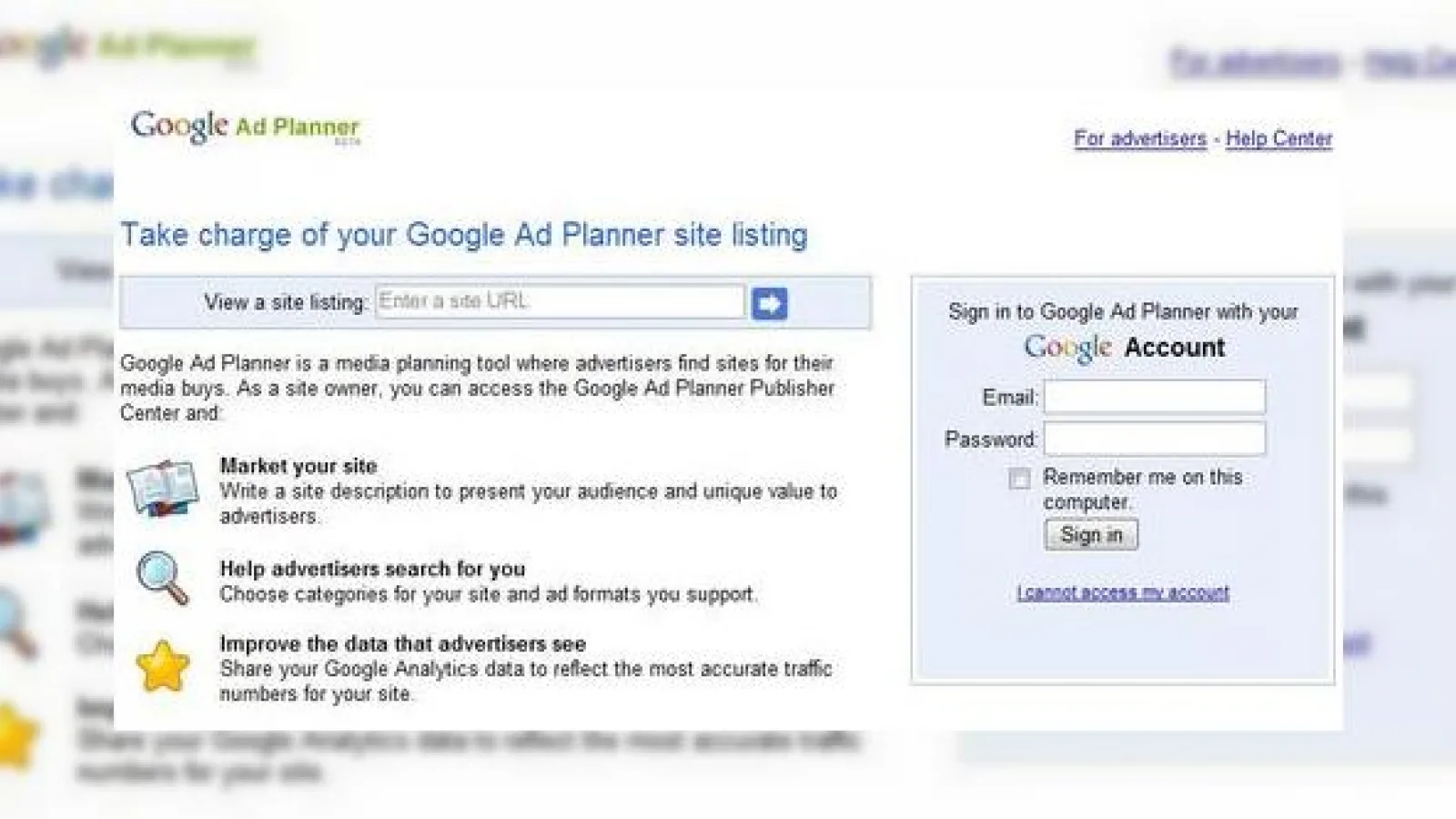 Google Ad Planner Publisher Center: fa-ti site-ul mai vizibil pentru advertiseri