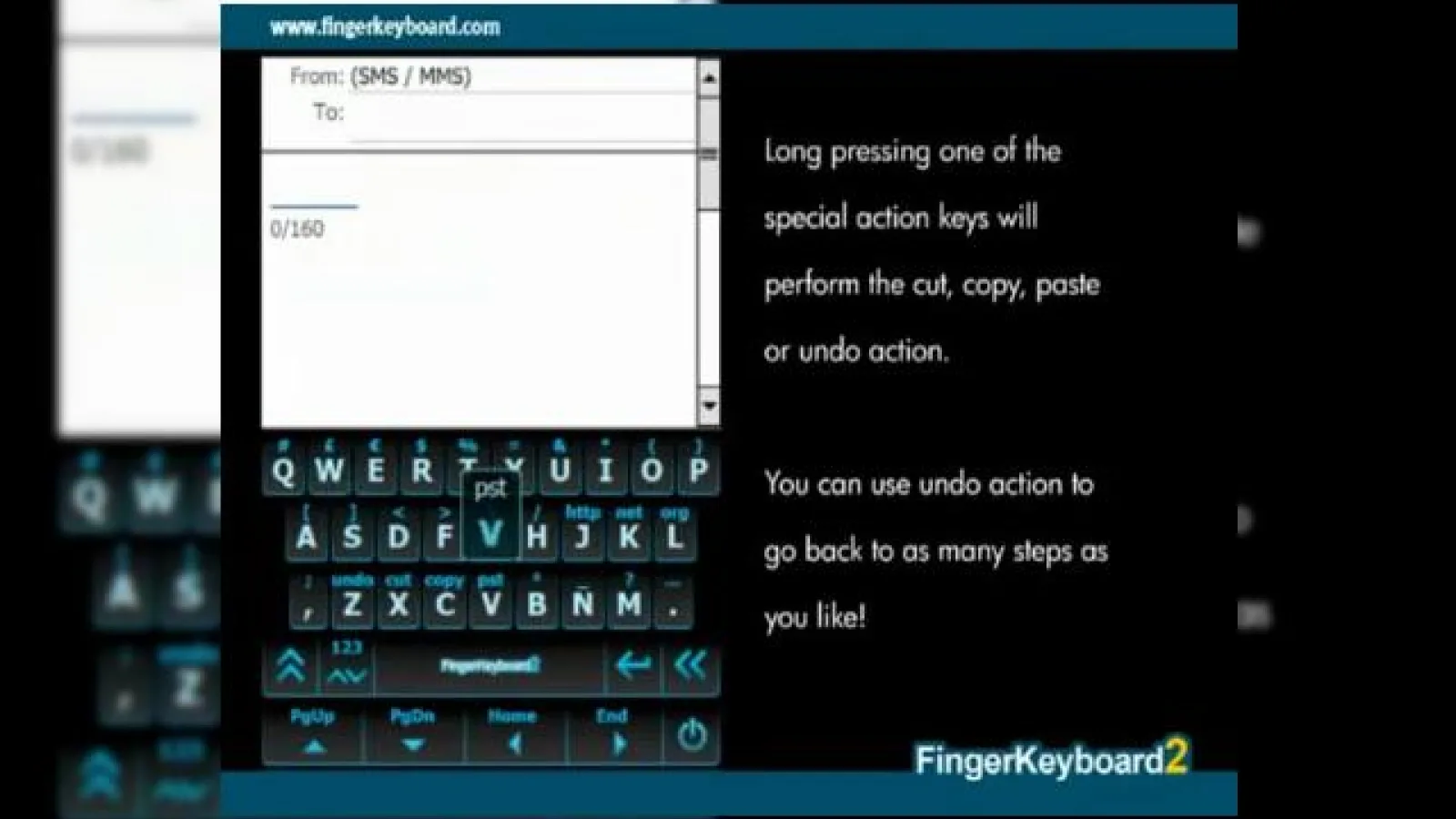 Finger Keyboard 2, V2.1, tastatura virtuala ideala pentru terminalele Windows Mobile cu ecran touch
