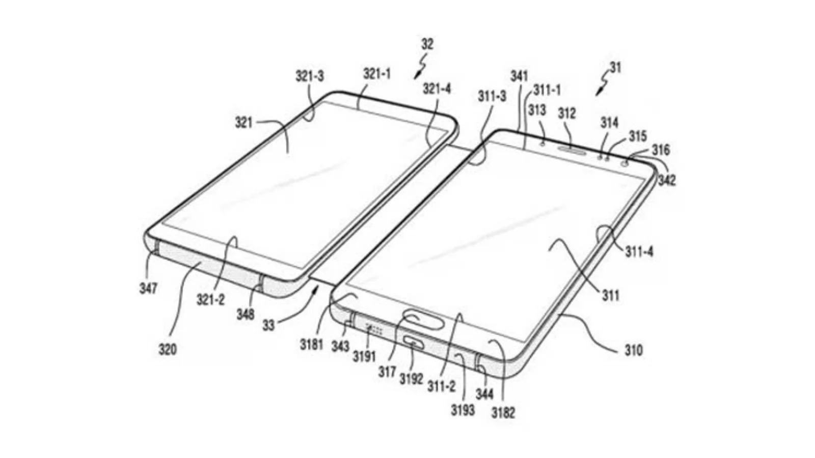 Samsung brevetează încă un telefon pliabil, cu două ecrane cu o fâşie metalică între ele