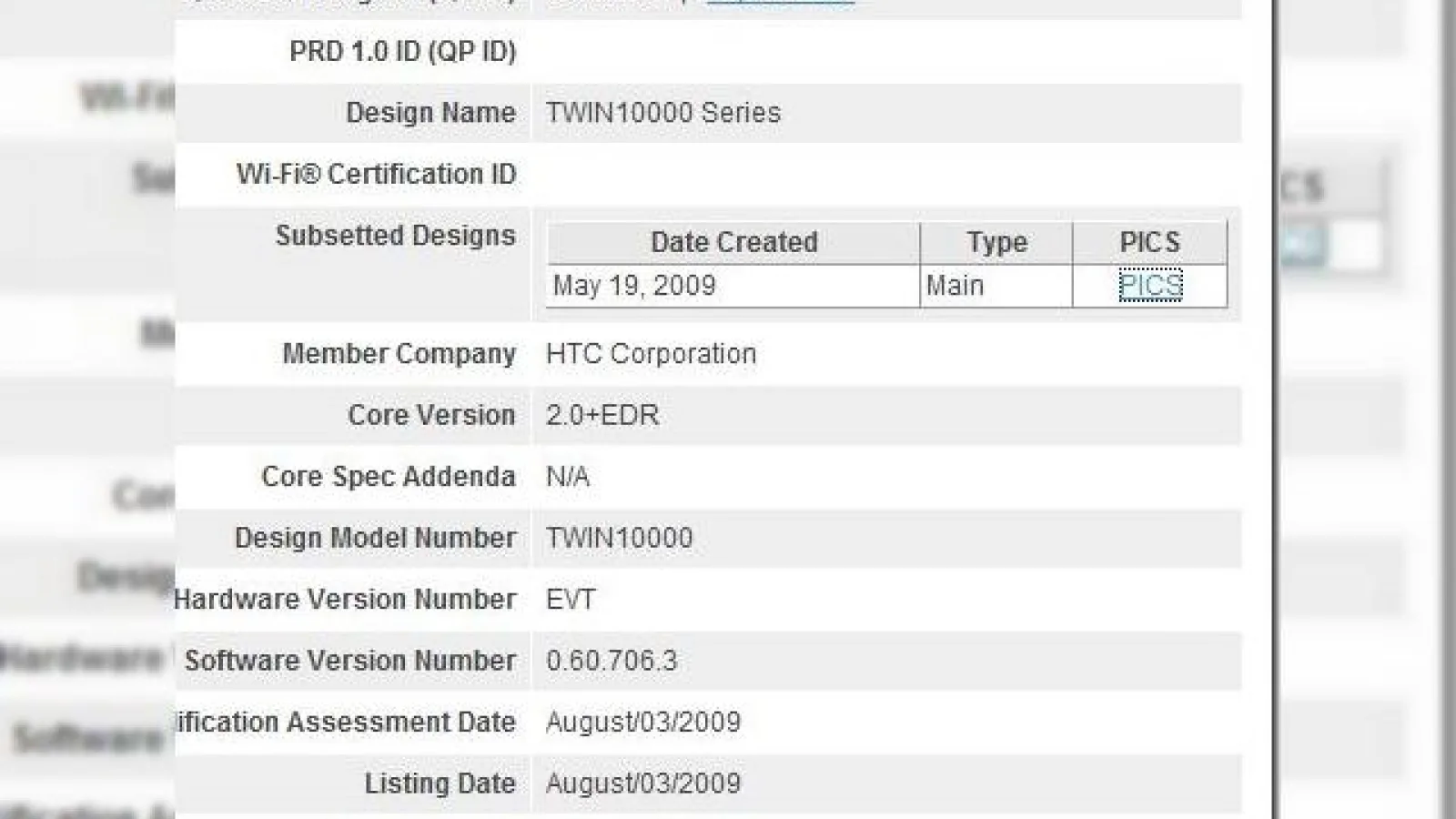 HTC Twin primeste certificarea Bluetooth