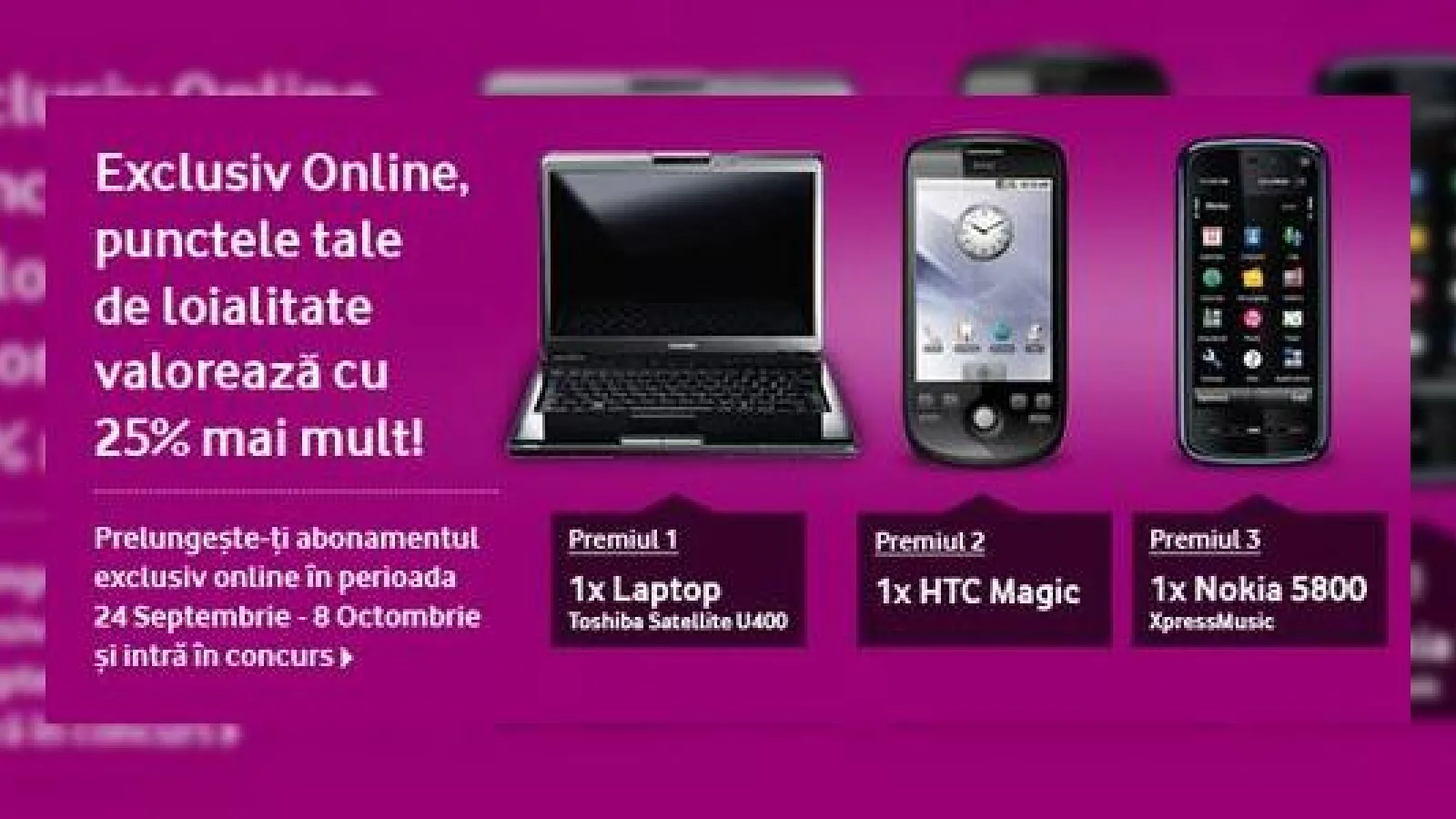 Punctele de loialitate Vodafone online valoreaza cu 25% mai mult