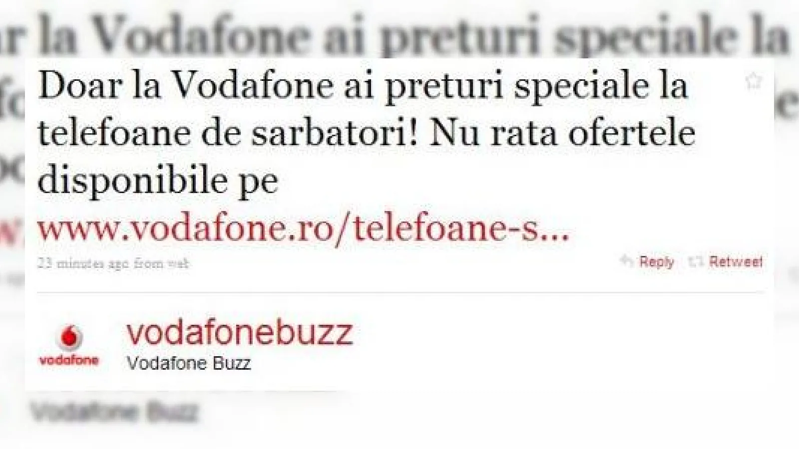 Jalnica oferta promotionala de telefoane a Vodafone, cu ocazia sarbatorilor!