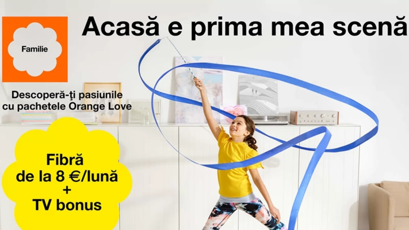 Orange România îţi oferă televiziune gratuită şi un videoproiector Aiptek în rate; Iată noua oferta Orange Love