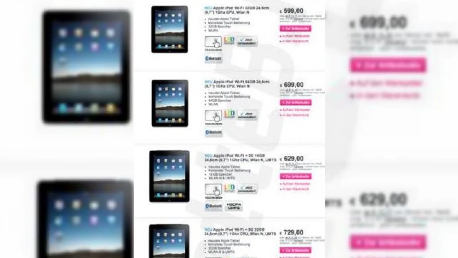 Apple iPad va costa 499 de euro in Germania, la fel si in Romania (plus TVA)