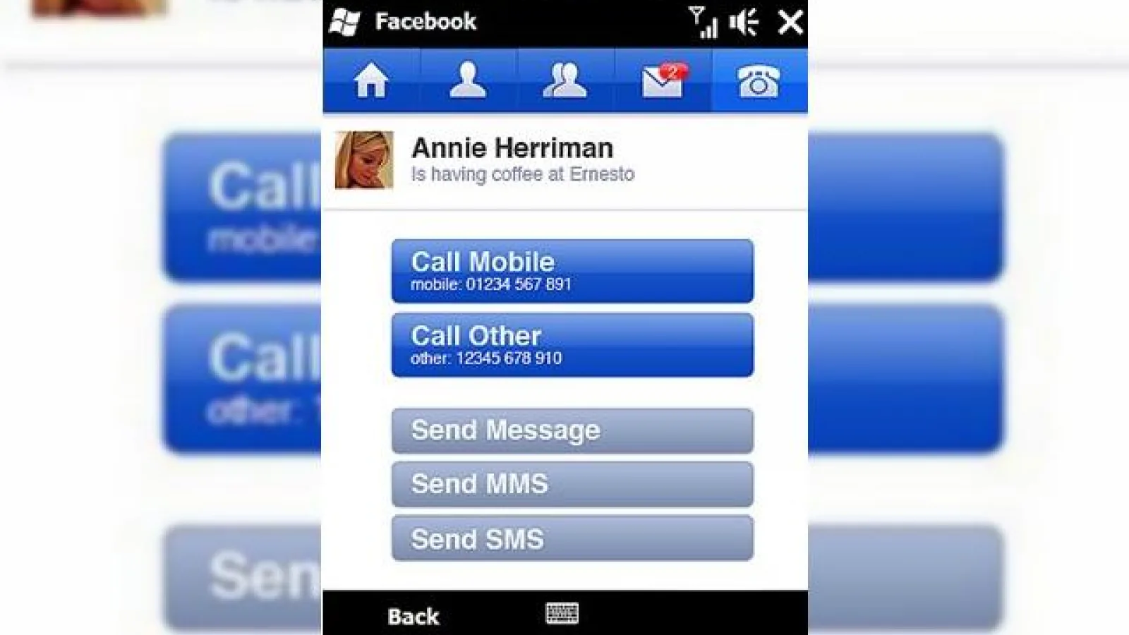 Facebook 1.2, oficial pe telefoanele Windows Mobile