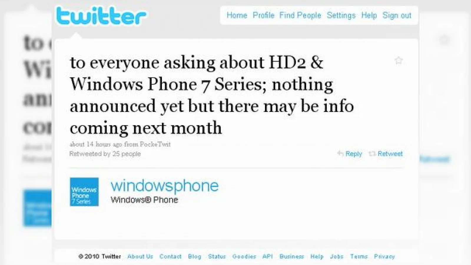 Microsoft va anunta detalii despre HTC HD2 si Windows Phone 7 in martie