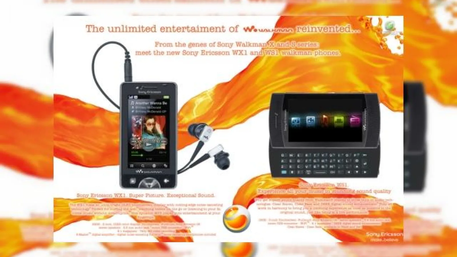 Sony Ericsson WX1 si WS1, telefonul Walkman reinventat sub forma de concept